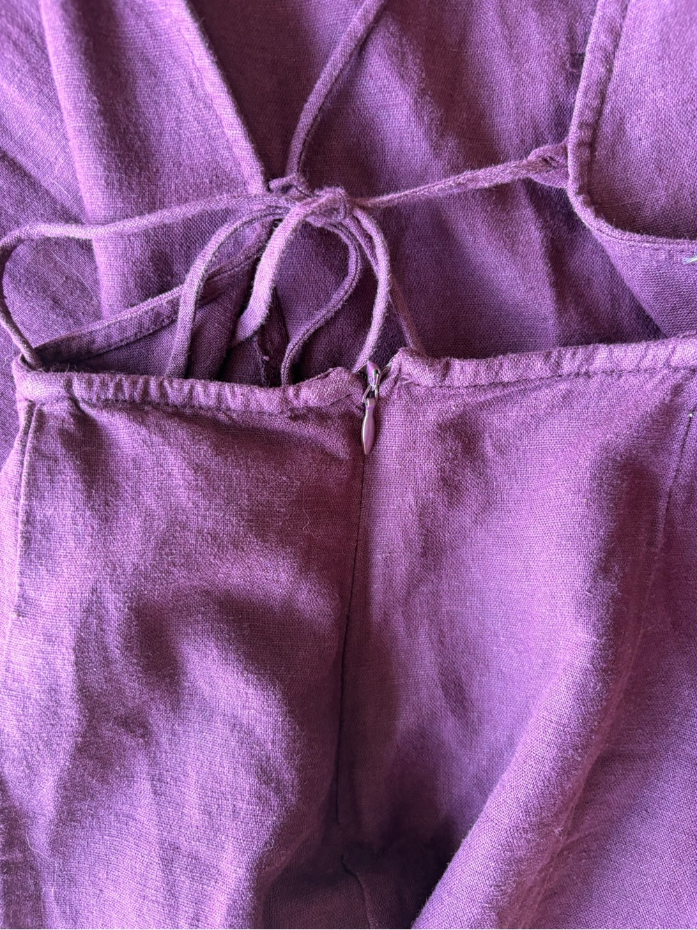 Zara Plum Button-Front Spaghetti Strap Midi Dress - Picture 5 of 6
